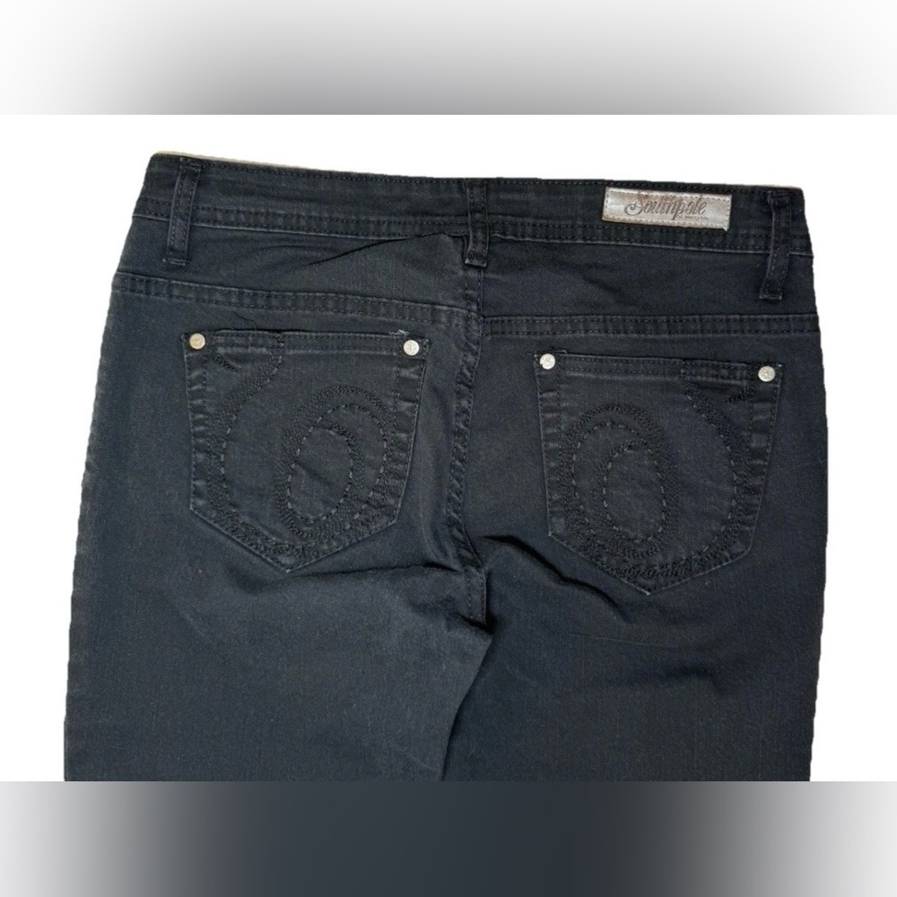 South Pole Womens Black 5-Pocket Design Denim Straight Jeans Size 7 29x29 - Picture 7 of 10